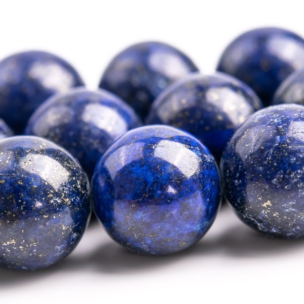 12MM Deep Blue Lapis Lazuli Beads Grade A Gemstone Nugget Round Loose Beads 15" / 7.5"Bulk Lot Options (118626)