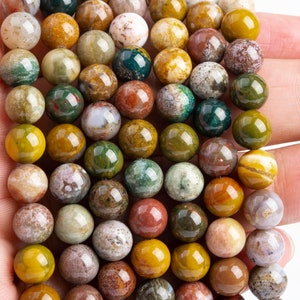 8MM Africa Ocean Jasper Beads Grade AAA Genuine Natural Gemstone Round ...