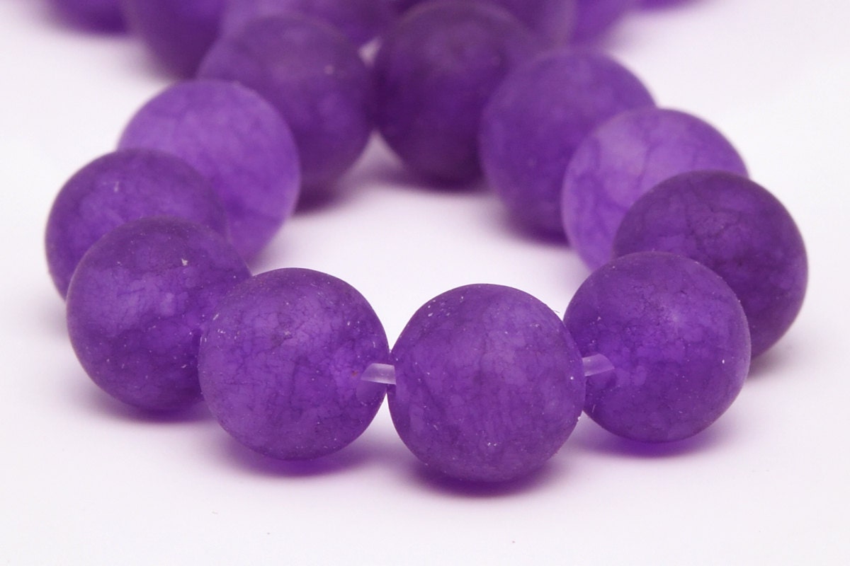 6MM Matte Dark Purple Jade Beads Grade AAA Natural Gemstone Etsy