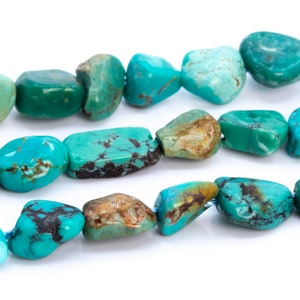 4-10MM Blue Green Turquoise Beads Pebble Chips Grade A Genuine Natural Gemstone Loose Beads 15.5"ulk Lot Options (113478)