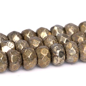 2x1.5MM Copper Pyrite Beads Grade AAA Natural Gemstone Full Strand Faceted rondelle Loose Beads 15.5&quot; BULK LOT 1,3,5,10 and 50 (102317)