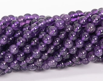 4 MM lila Amethyst Perlen Klasse AA echte natürliche Edelstein runde lose Perlen 15 "/ 7,5"Bulk Lot Optionen (112199)
