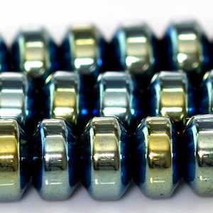 4x2MM Green Hematite Beads Grade AAA Natural Gemstone Rondelle Loose Beads 15&quot; / 7&quot; Bulk Lot Options (101396)