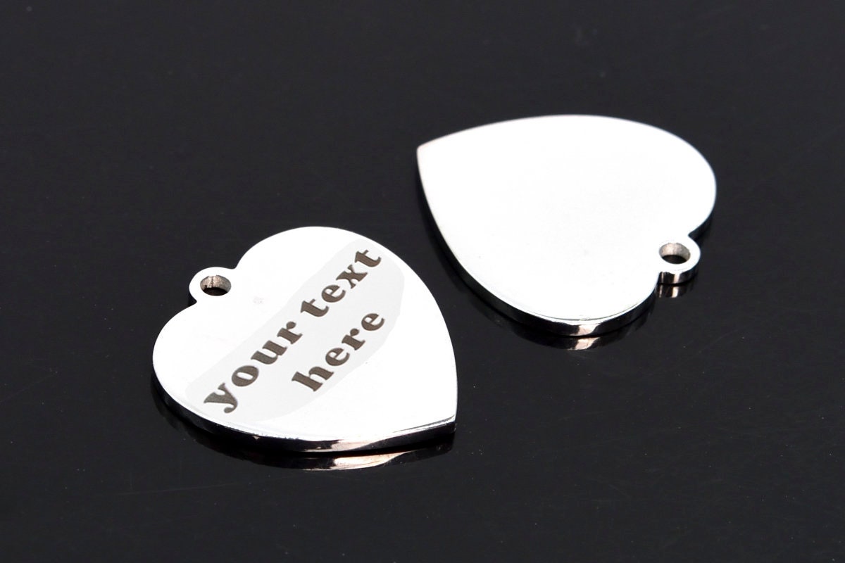 PATIKIL 6pz Ciondolo a Cuore, 25mm Etichette Stampaggio