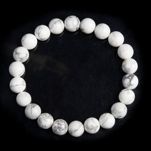 8MM Howlite Beads Bracelet Grade AAA Genuine Natural Round Gemstone 7&quot; Bulk Lot Options (106636h-2023)