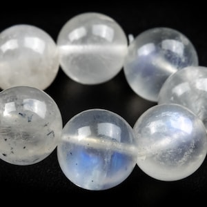 SLECHTS EEN 9-10MM Doorschijnende Regenboog Maansteen Kralen Armband Grade AA Echte Natuurlijke Ronde Edelsteen 7&quot; (124761h-4106)
