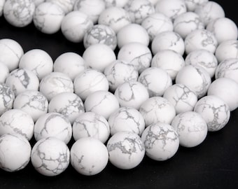 Airssory 10 Fili Di Perle Di Howlite Naturale Bianca 4 Mm - Perline Sfaccettate Per Creazione Gioielli Fai Da Te, 400 Pezzi
