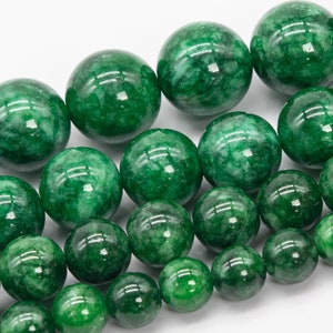 Quartz Beads Emerald Green Color Grade AAA Gemstone Round Loose Beads 6MM 8MM 10MM 12MM Bulk Lot Options