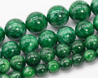 Quartz Beads Emerald Green Color Grade AAA Gemstone Round Loose Beads 6MM 8MM 10MM 12MM Bulk Lot Options