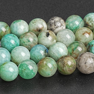 Green Chrysocolla Beads Genuine Natural Gemstone Round Loose Beads 6MM  8MM 10MM Bulk Lot Options