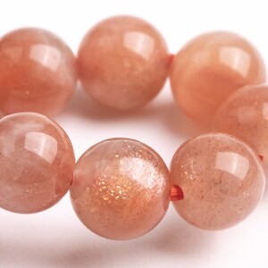 7MM Golden Orange Strawberry Quartz Beads Bracelet Grade AA Genuine Natural Round Gemstone 6.5&quot; (123559h-70)