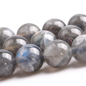 8MM Gray Labradorite Beads Madagascar Grade AA Genuine Natural Gemstone Round Loose Beads 15&quot; / 7.5&quot; Bulk Lot Options (117983)