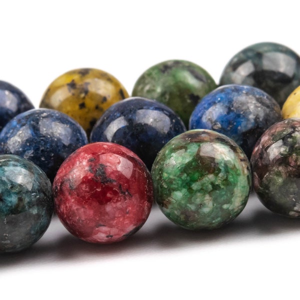 8MM Multicolor Jade Beads Grade AA Gemstone Round Loose Beads 14.5"/ 7" Bulk Lot Options (124854)