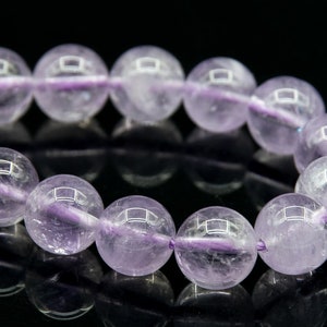 7-8MM Transparent Pale Lavender Amethyst Beads AA Genuine Natural Gemstone Half Strand Round Loose Bead 7.5&quot; Bulk Lot Options (109754h-3056)