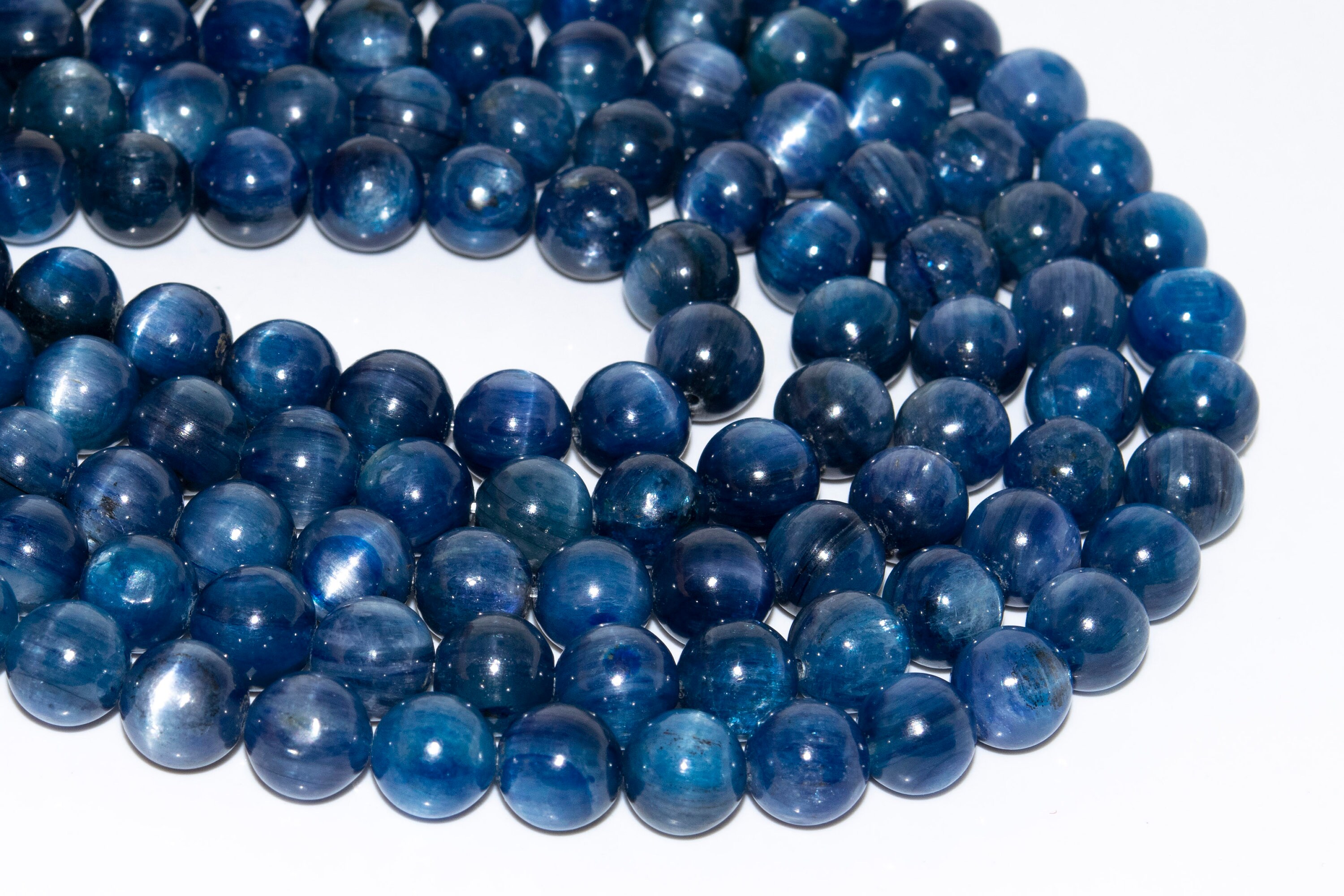 8MM Cat Eye Kyanite Beads South Africa Deep Blue Gemstone Etsy