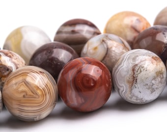 Mexican Crazy Lace Agate Beads Genuine Natural Grade AAA Gemstone Round Loose Beads 4MM 6MM 8MM 10MM 12MM Bulk Lot Options