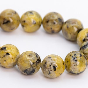 8MM Mustard Yellow Jade Beads Grade AAA Natural Gemstone Half Strand Round Loose Beads 7.5" BULK LOT 1,3,5,10 and 50 (106278h-1900)