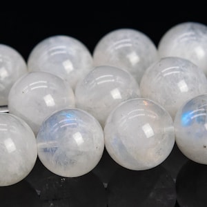 9-10MM Rainbow Moonstone Beads India Grade A Genuine Natural Gemstone Round Loose Beads 14&quot; / 7&quot; Bulk Lot Options (111280)