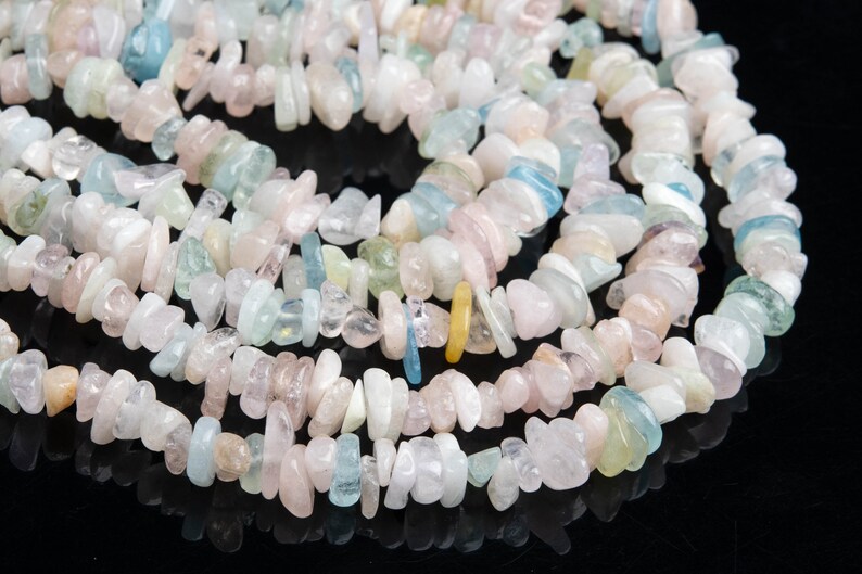 Genuine Natural Beryl Morganite Aquamarine Loose Beads Grade AA Pebble Chips Shape 4-10mm Genuine Natural Beryl Morganite Aquamarine Loose Beads Grade AA Pebble Chips Shape 4-10mm