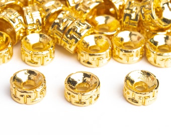 6MM 18k Gold Tone Spacer Beads Tube 30 Pcs Bulk Lot Options (64319-2484)