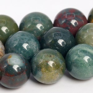 12MM Multicolor Moss Agate Beads Grade AAA Genuine Natural Gemstone Round Loose Beads 15.5&quot; / 7.5&quot; Bulk Lot Options (108724)