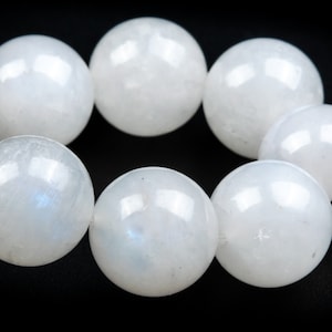 12-13MM Rainbow Moonstone Beads Bracelet Grade A Genuine Natural Round Gemstone 7.5&quot; (124802h-4108)