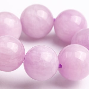 9MM Kunzite Beads Purple Pink Bracelet Grade AA+ Genuine Natural Round Gemstone 7.5&quot; (118842h-2589)