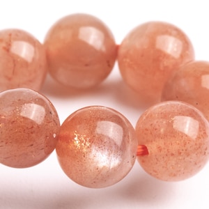 7MM Golden Orange Strawberry Quartz Beads Bracelet Grade AA Genuine Natural Round Gemstone 6.5&quot; (123561h-70)