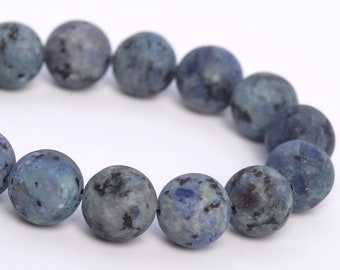 8MM Matte Dark Blue Jade Beads Grade AAA Natural Gemstone Half Strand Round Loose Beads 7.5" Bulk Lot Options (107002h-2090)