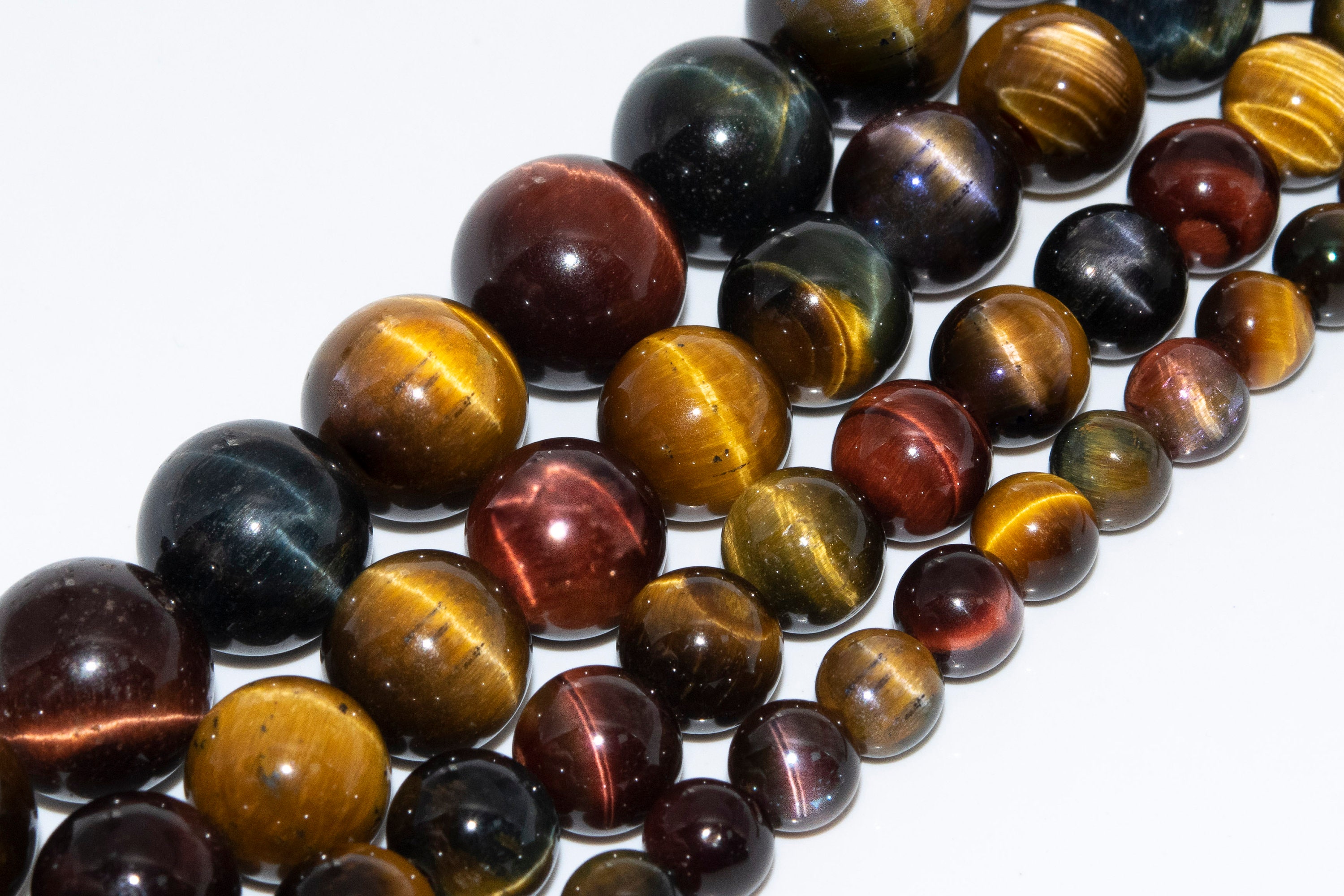 Natural 10mm African Roar Yellow Tigers Eye Stone Round Gems Loose Beads 15" 