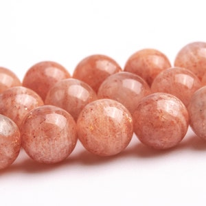 6-7MM Golden Orange Strawberry Quartz Beads Grade AA Genuine Natural Gemstone Round Loose Beads 15&quot;/7.5&quot; Bulk Lot Options (123549)