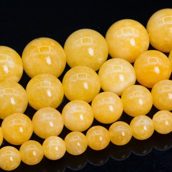 Quartz Beads Deep Yellow Grade AAA Gemstone Round Loose Beads 6MM 8MM 10MM 12MM Bulk Lot Options