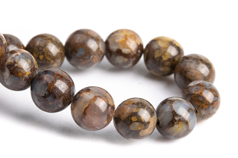 Coffee Brown Opal Beads Africa Grade AAA Genuine Natural Gemstone Round Loose Beads 6MM 8MM 10MM 12MM Bulk Lot Options image 4