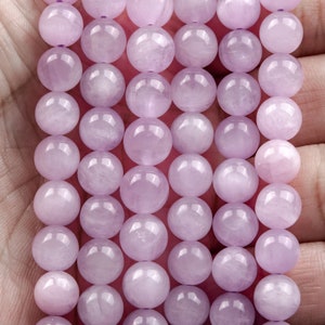 Kunzite Beads Genuine Natural Brazil Grade AAA Gemstone Round Loose Beads 4MM 6MM 8MM 10MM Bulk Lot Options image 4
