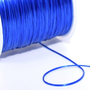 Cordón elástico japonés azul real de alta calidad de 0,8 mm / hilo de cristal 1 carrete 60 metros Opciones de lote a granel (64723-S2552)