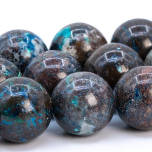 11-12MM Multicolor Azurite Malachite Quartz Beads Genuine Natural Gemstone Full Strand Round Loose Beads 15.5&quot; (116233-1853)