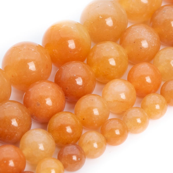 Orange Aventurine Beads Grade AAA Gemstone Round Loose Beads 4MM 6MM 8MM 10MM Bulk Lot Options