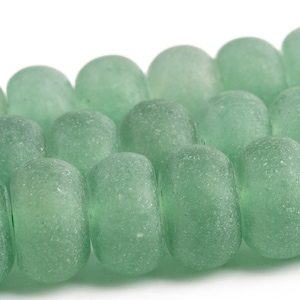 Matte Green Aventurine Beads Grade AAA Genuine Natural Gemstone Rondelle Loose Beads 6MM 8MM 10MM Bulk Lot Options