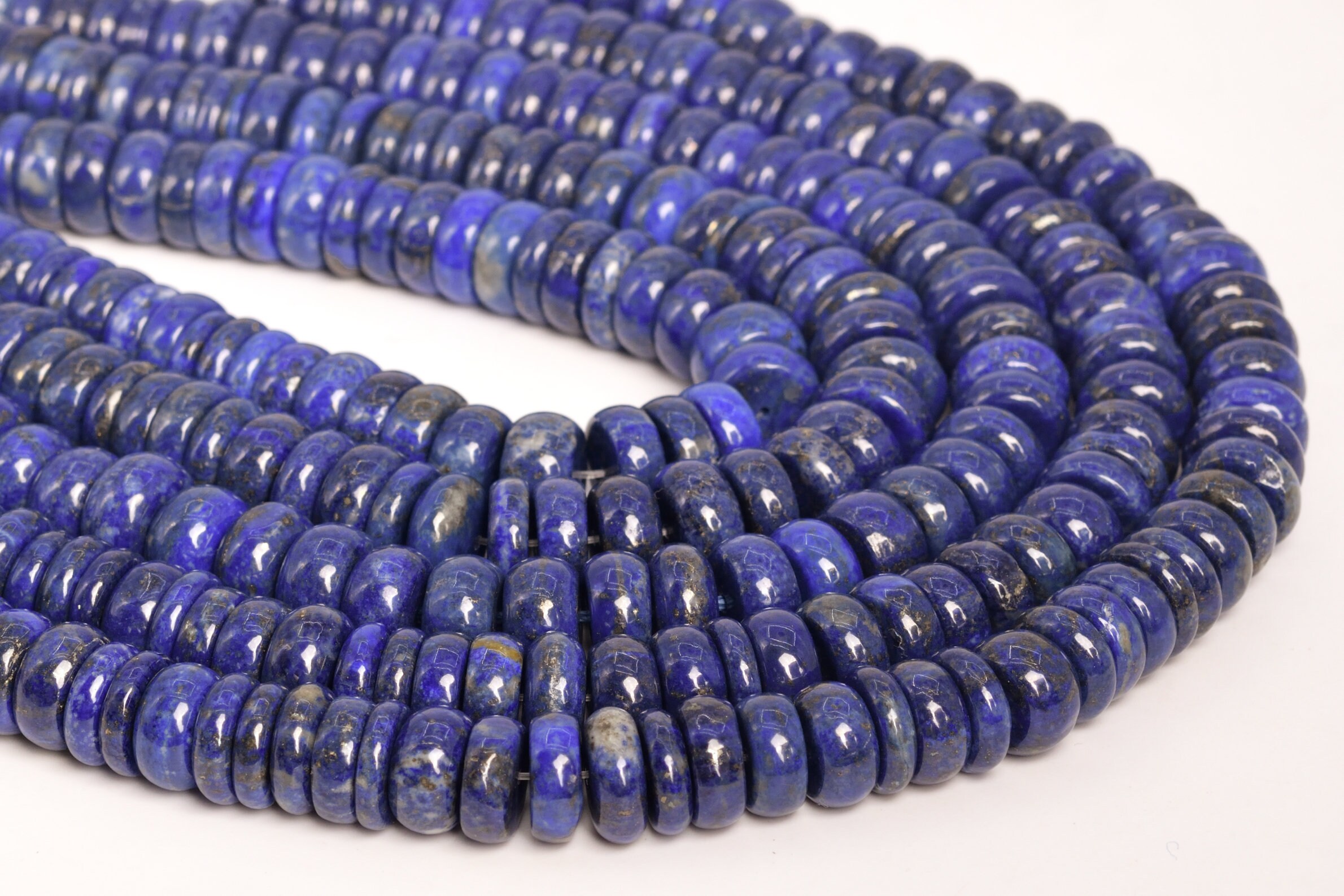 15 16x3 8mm Deep Blue Lapis Lazuli Beads Afghanistan Grade A Genuine Natural Gemstone Rondelle Beads 7.5 Bulk Lot Options 108726h 2765 Etsy UK