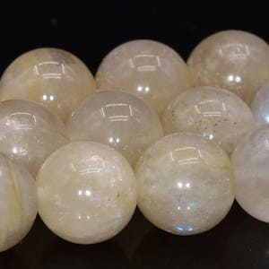 9-10MM Milky Rainbow Moonstone Beads B Genuine Natural Gemstone Full Strand Round Loose Beads 15&quot; BULK LOT 1,3,5,10,50 (104182-1133)