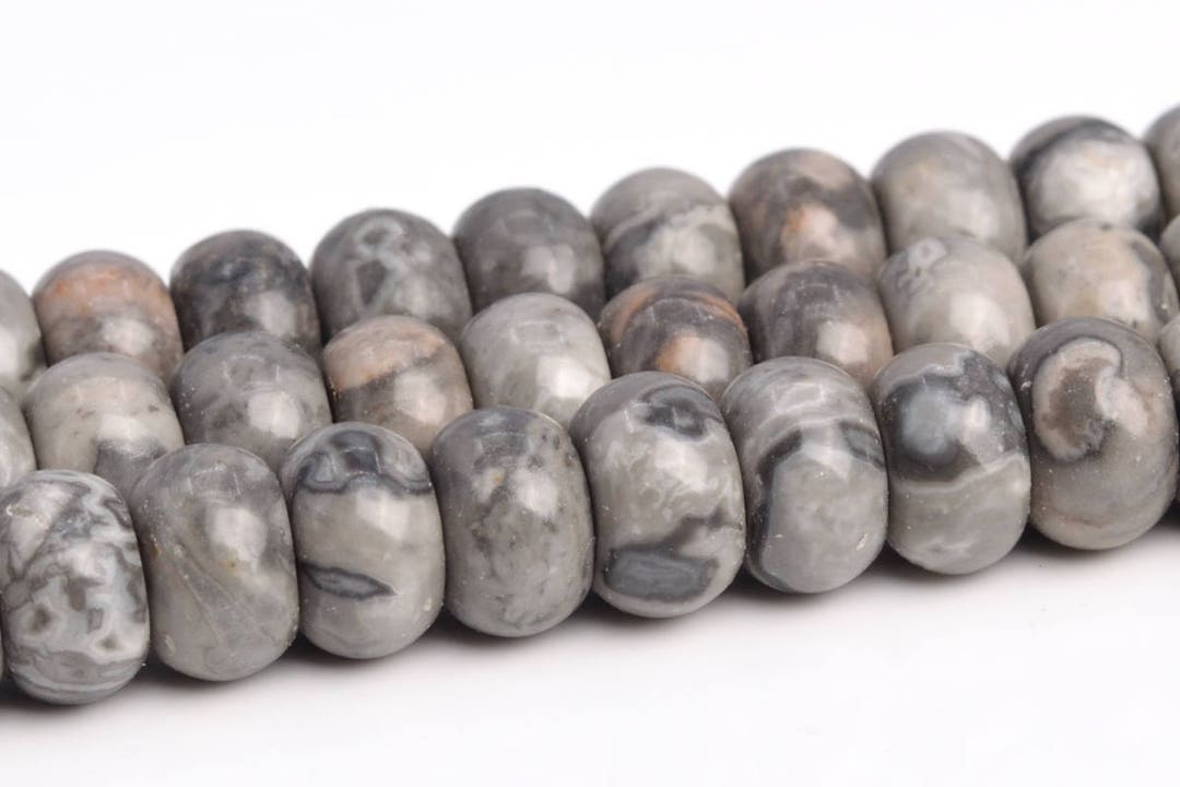 Gray Crazy Lace Jasper Beads Grade AAA Genuine Natural Gemstone