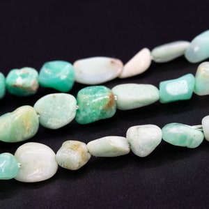 3-8MM Chrysoprase / Australian Jade Beads Pebble Chips Grade A Genuine Natural Gemstone Loose Beads 15.5&quot; / 7.5&quot; Bulk Lot Options (115614)