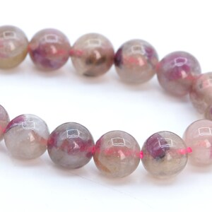 5MM Purple Brown Tourmaline Transparent Beads A Genuine Natural Gemstone Half Strand Round Loose Beads 7.5&quot; Bulk Lot Options (108640h-2729)