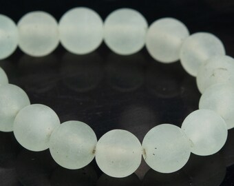 6MM Matte Mint Blue Jade Beads Grade AAA Natural Gemstone Half Strand Round Loose Beads 7.5" BULK LOT 1,3,5,10 and 50 (100946h-848)