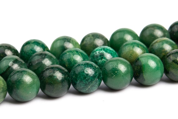 Perle Rotonde In Giada Serpentina Verde Naturale Opaca Da 4 Mm, 6 Mm, 8 Mm E 10 Mm, Filo Da 15,5" - Italia - Foto 5