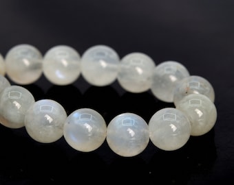 7MM Translucent Rainbow Moonstone Bead A+ Genuine Natural India Gemstone Half Strand Round Loose Bead 7" BULK LOT 1,3,5,10,50 (105968h-1799)