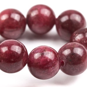 8-9MM Ruby Beads Red Bracelet Grade AAA Genuine Natural Round Gemstone 7&quot; (124883h-4122)