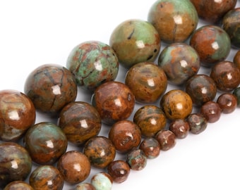 African Green Opal Beads Genuine Natural Grade AAA Gemstone Round Loose Beads 4MM 6MM 8MM 10MM Bulk Lot Options