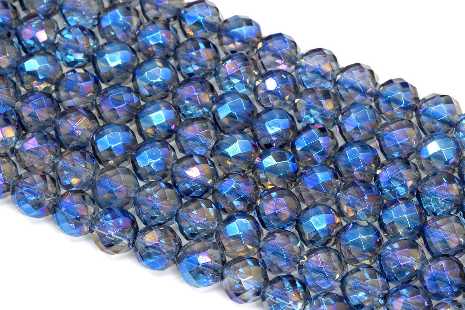 10MM Blue Crystal Quartz Beads Grade AAA Natural Gemstone Half Etsy