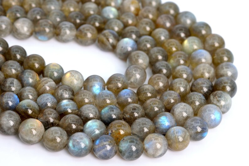 9MM Translucent Gray Labradorite Beads AA Genuine Natural Madagascar Gemstone Full Strand Round Loose Beads 15 106556-1990